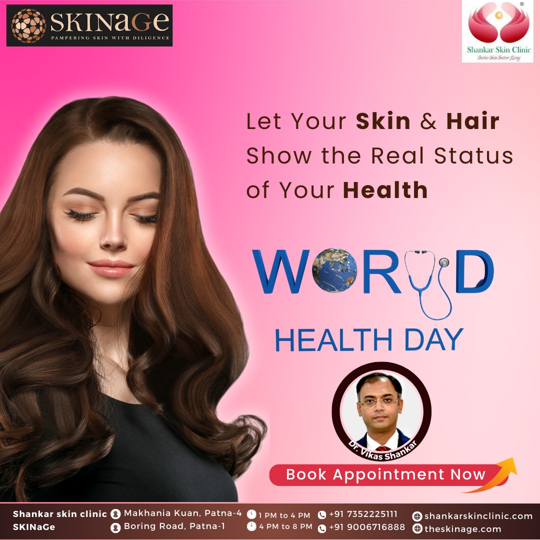 This World Health Day, listen to your skin & hair! They tell a story about your overall health. Dr. Vikas Shankar can help you decode it.

Schedule a consultation today!

#WorldHealthDay #Dermatology #HealthySkinHealthyYou