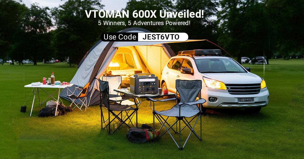 🎉 Congrats #VTOMAN600X winners! 🥳 Missed out? Use code JEST6VTO for VTOMAN 600X at $203.19! 🔋 Why VTOMAN? 🔌 600W output, 939Wh capacity 🚗 Jump Starter 🛡️ SuperSafe protection 🔋 Powers 9 devices Get yours: amzn.to/4agedko #OutdoorAdventures #StayCharged