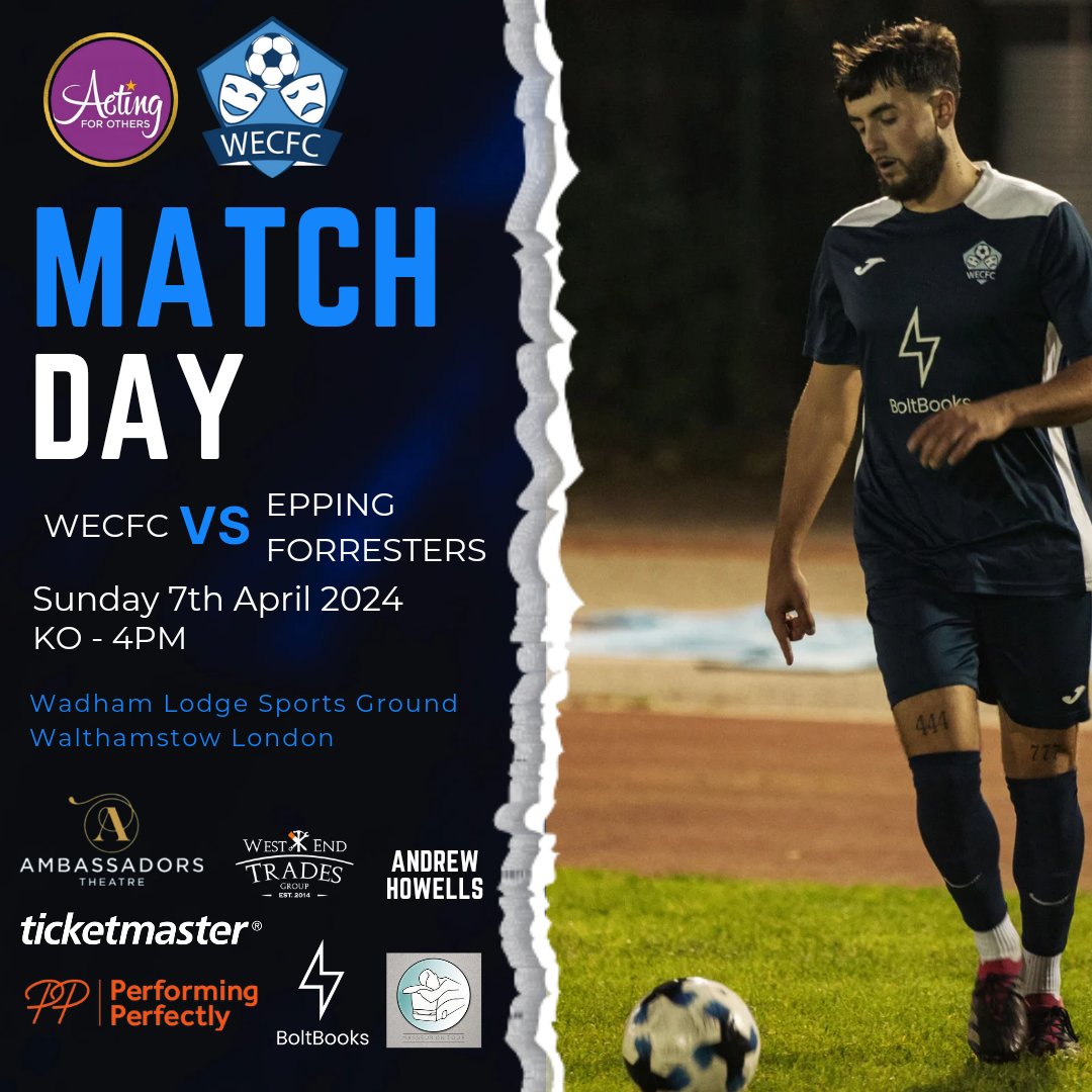 ⚽ MATCH DAY!! Today marks the start of our 2024 charity friendlies. We welcome Epping Forresters, raising money for @ActingforOthers DONATE HERE ⬇️⬇️⬇️ justgiving.com/wecfc