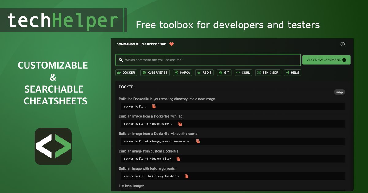 techhelper_app's tweet image. Customizable and Searchable Cheatsheet for popular technologies
techhelper.app/cheatsheet

#developertools #automation #qatools #cheatsheet