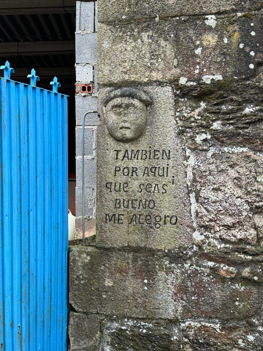 Non creo que as cabezas que se atopan nos castros, sobre todo nas súas murallas, xogasen un papel moi distinto a este xenio protector de Souto Nogueira (Parada, Silleda) e o seu colega de bo rollo con boina.