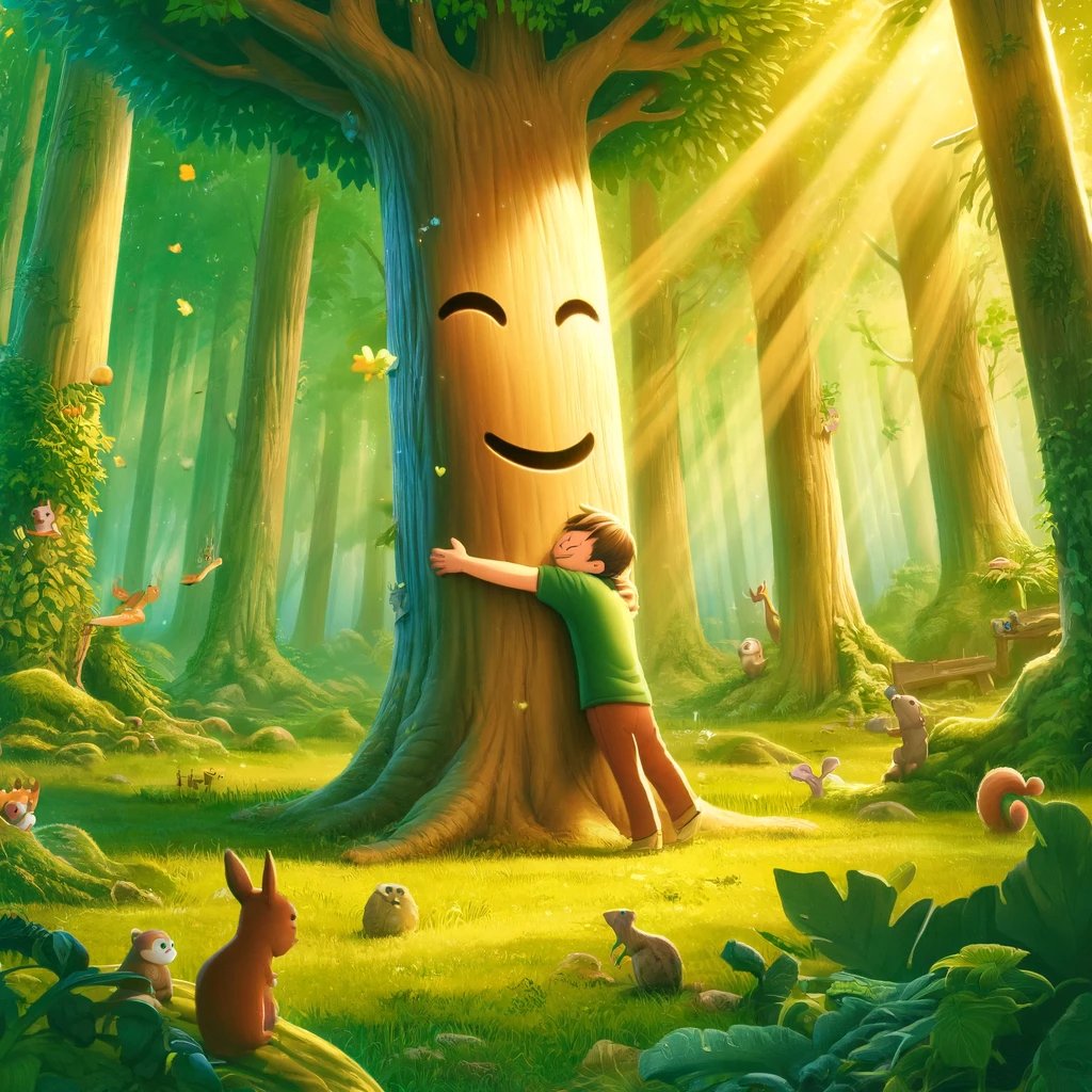 'Ever hugged a tree and felt it hug back? 🌳💚 Share your quirkiest nature encounters! #NatureLoversUnite #HugATreeChallenge'