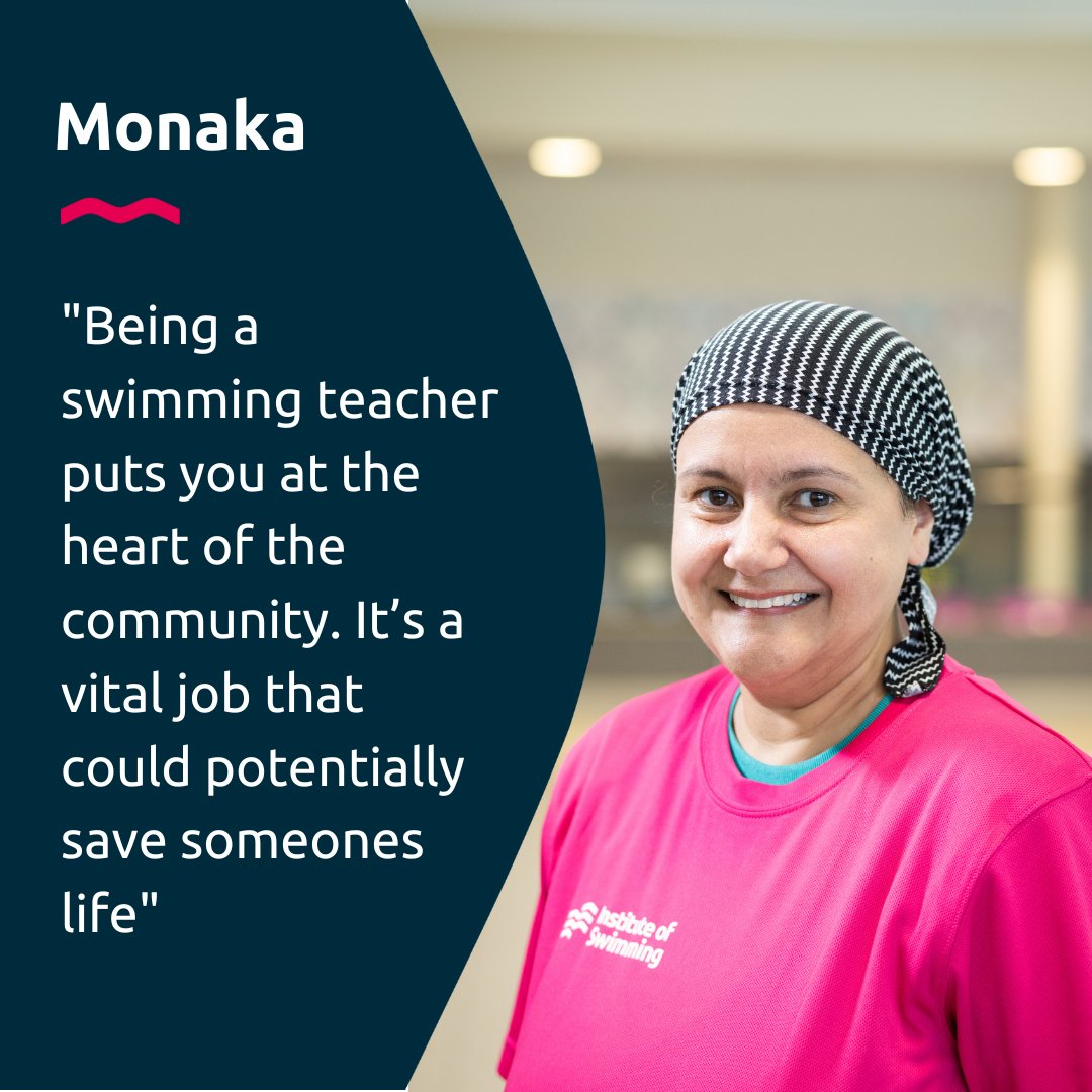 Monaka discovered the health benefits of swimming after suffering from fibromyalgia. She wanted to pass on her experience to her community and started her training to become a swimming teacher with the Recruitment Academy. Read Monaka's story 🖇bit.ly/3xf5NLx #swim