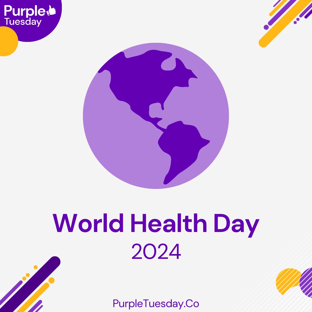 PurpleTuesNov's tweet photo. The theme for #WorldHealthDay 2024 is 'My health, my right’.
This was chosen to champion the right of everyone, everywhere to have access to health services, education, safe drinking water, clean air, good nutrition and freedom from discrimination.
#Accessibility #Inclsuion https://t.co/DCOuvLWiKb
