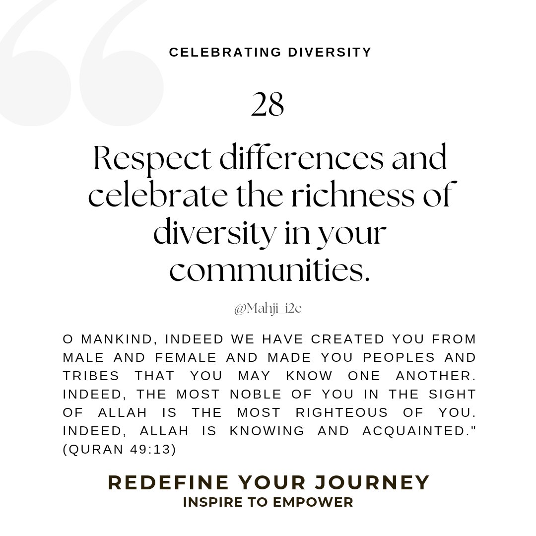 MahjiQ's tweet photo. Embracing #diversity and #multiculturalism fosters #creativity, #innovation, and social cohesion, leading to stronger and more #resilient communities.
(Source: Scientific American)

#CelebrateEveryDay #life #communities #inclusion #BetterTogether #Respect https://t.co/jP5OZazwxf