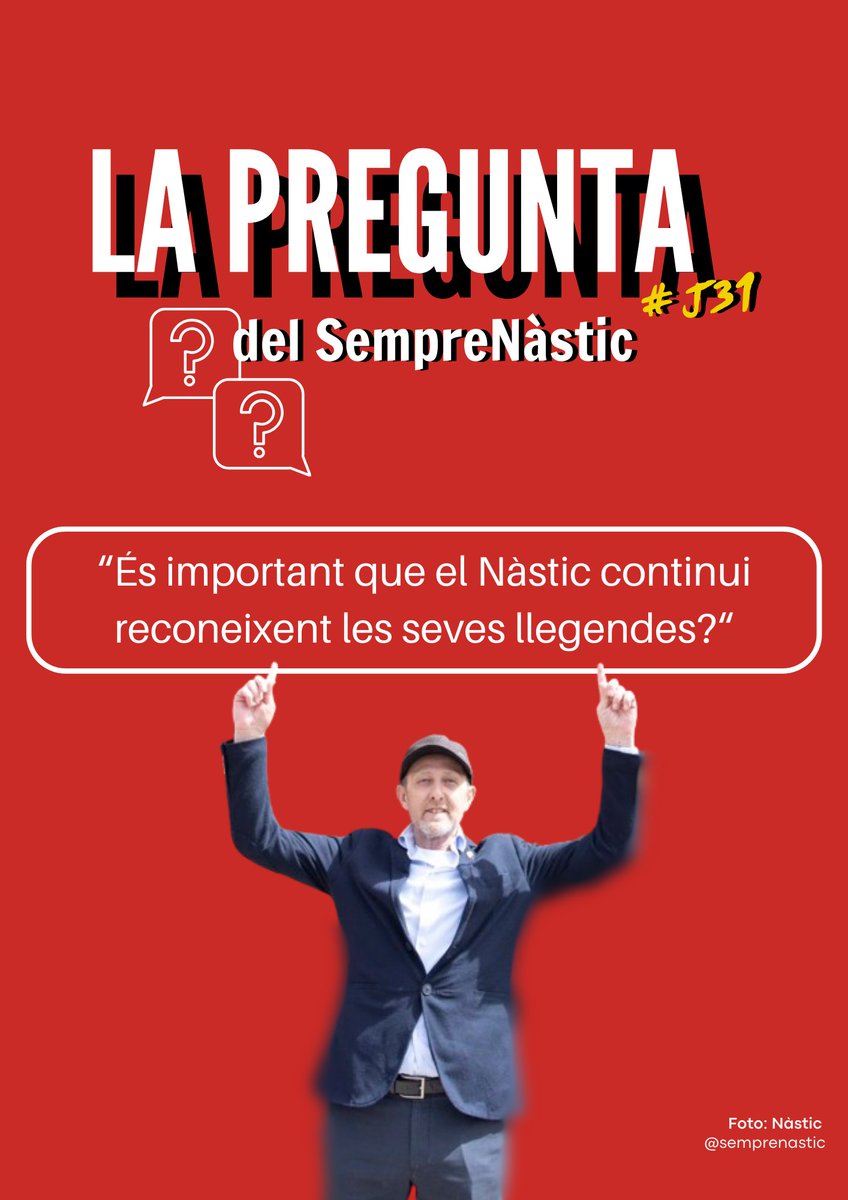 🔴👏🏻| LA PREGUNTA d'aquest diumenge ja és aquí! ✨

💬| Opina i et llegim!

#NàsticFuenlabrada #J31