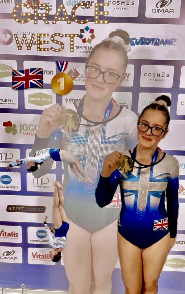 Congratulations to our bursary recipient Grace West. Grace is currently at the European championships taking place in Portugal competing for Great Britian. Yesterday the GB junior tumbling ladies team received the gold medal with Grace being part of the team. 🩷🩵🥇🇬🇧