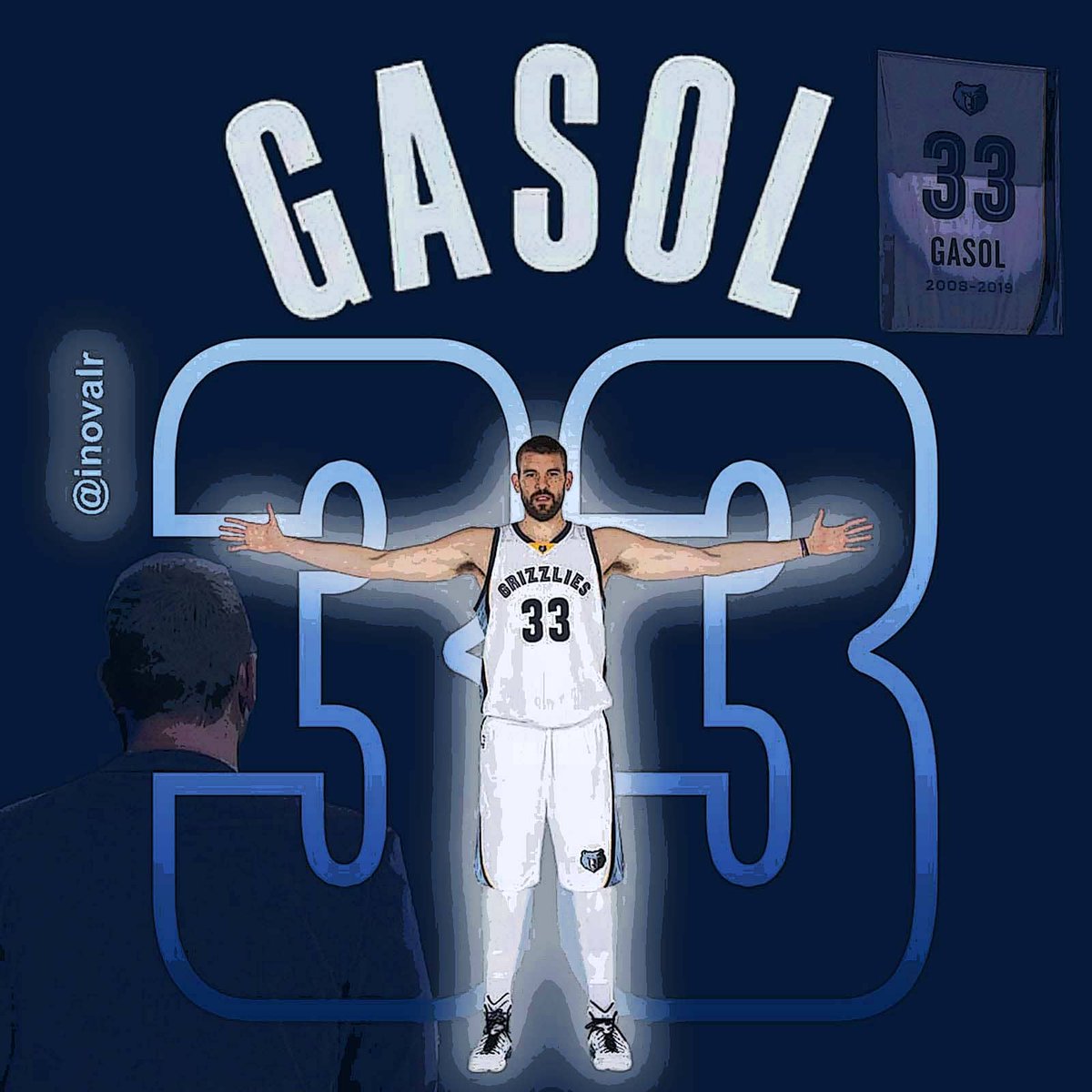 #️⃣3️⃣3️⃣ 💙🐻 Marc Gasol @marcgasol 🇪🇸 🏀

#Gasol33 #33forever #GraciasMarc 💙 #ThankYouMarc #MarcGasol #BigSpain #NBA #Barcelona #Girona #Grizzlies #Raptors #Lakers #SelMAS #SomosEquipo #Legend #gasol #lakers #LakeShow #WeTheNorth #BigMemphis