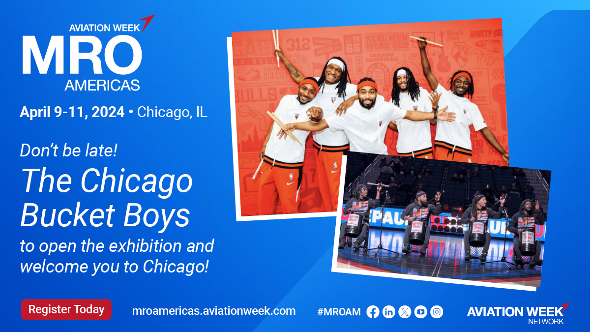 Chicago’s Bucket Boys will provide the ultimate welcome experience to MRO Americas! Doors open at 9AM on April 9. Don’t miss out on this entertaining experience. #MROAM #AviationWeek #MRO #Chicago #BucketBoys