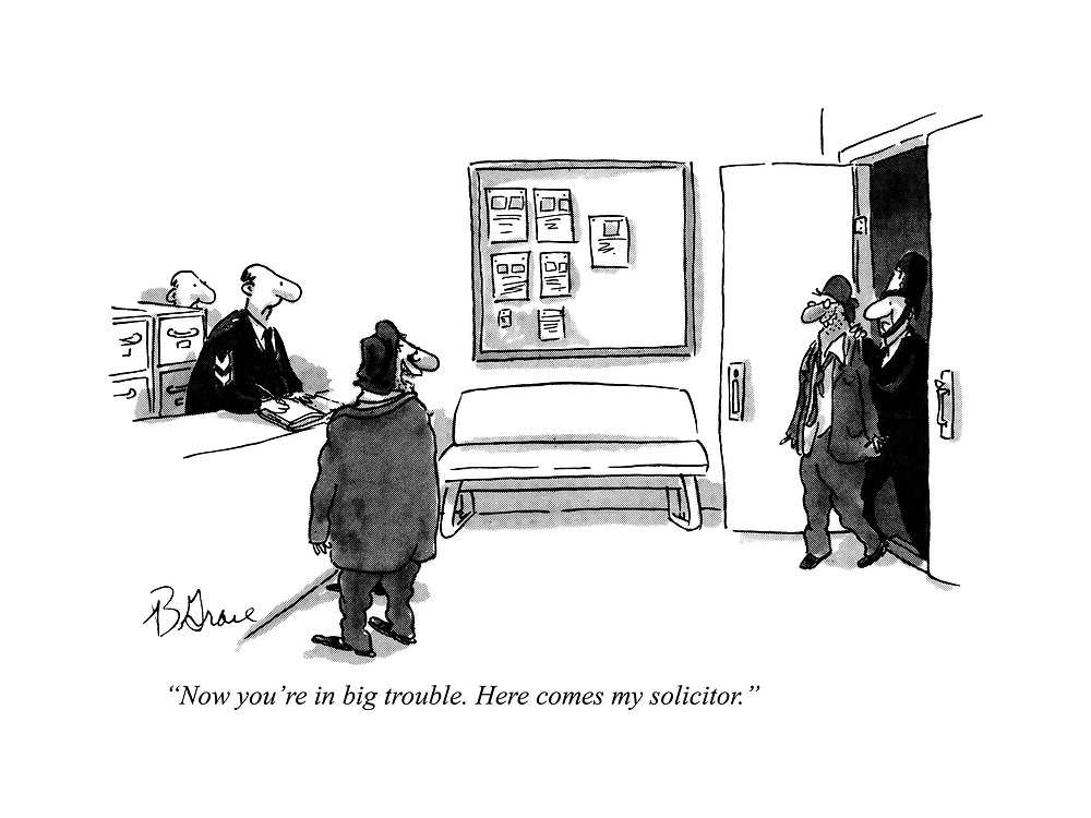 Today's PUNCH Cartoon Classic. 'Now you're in big trouble. Here comes my solicitor.' Bud Grace 1984 #law #legal #lawenforcement #police #policestation  #lawyers #attorneys #arrests