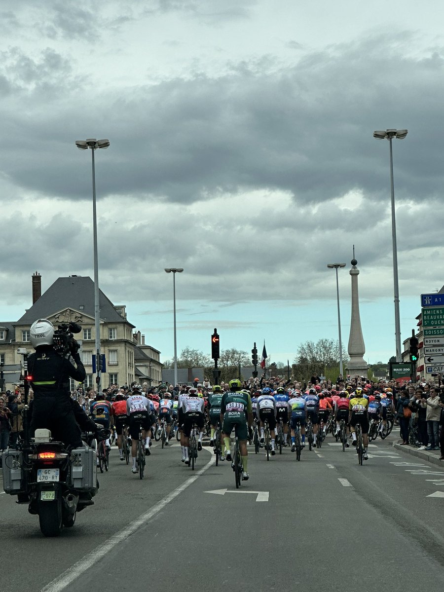 And we are off for this 121st edition @parisroubaix heading to km0 #ParisRoubaix