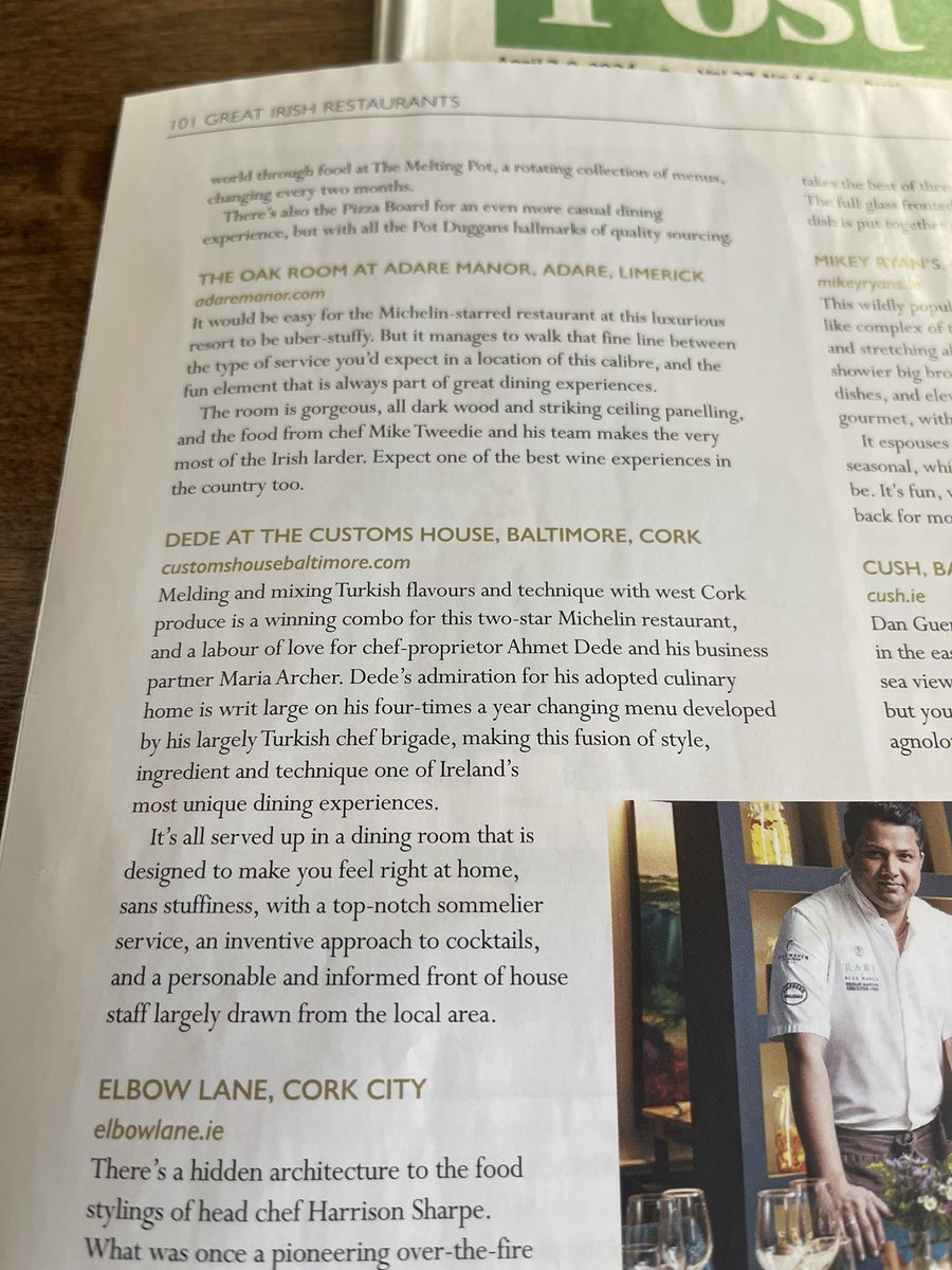 Thank you 🙏❤️ @gnelis @JordanMooney_ @foodandwineIE @businessposthq for including us on this wonderful list of great restaurants.@CustomshouseB