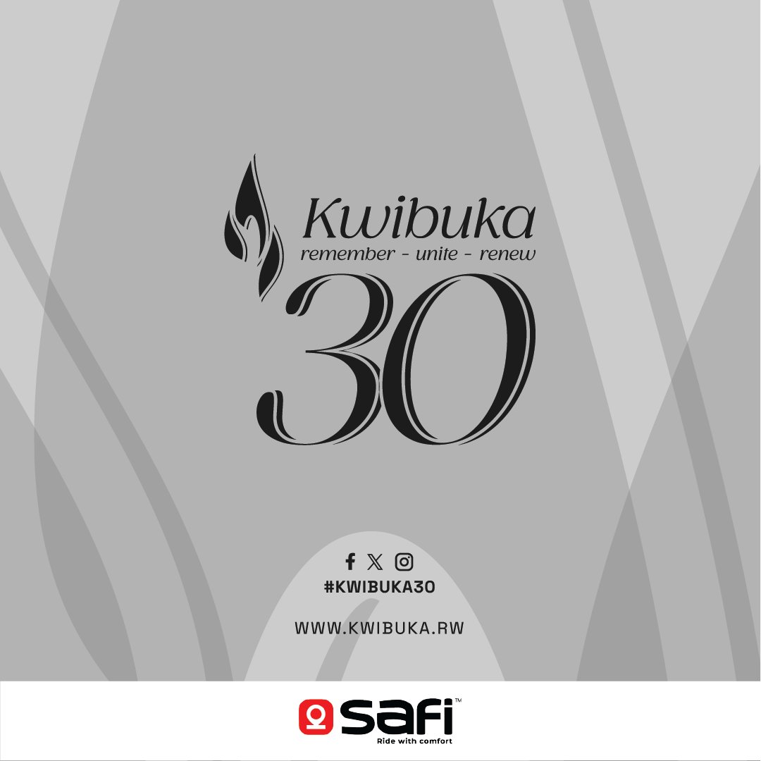 Today, SAFIRIDE stands with Rwanda as we commence the 30th commemoration of the 1994 Genocide Against the Tutsi. 
We honor the memories of the innocent lives lost and commit to building upon Rwanda’s transformation journey through peace.
Remember. Unite. Renew.
#Kwibuka30