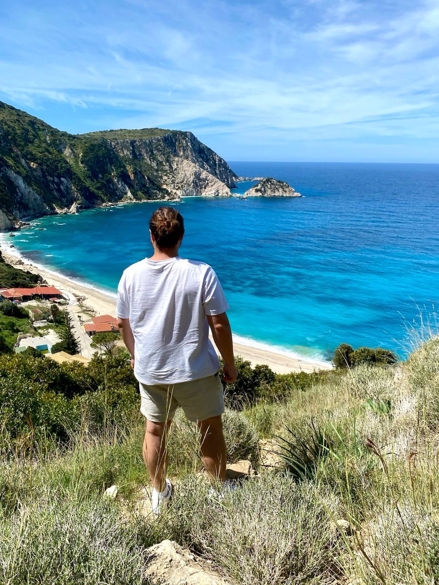 Enjoying the stunning views of Paralia Petani, Kefalonia #greece