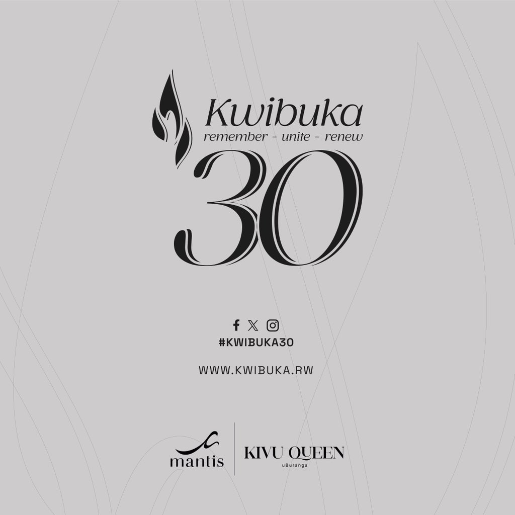 Mantis @KivuQueen stands with Rwandans as we observe the 30th commemoration of the 1994 Genocide Against the Tutsi. Remember - Unite - Renew #Kwibuka30