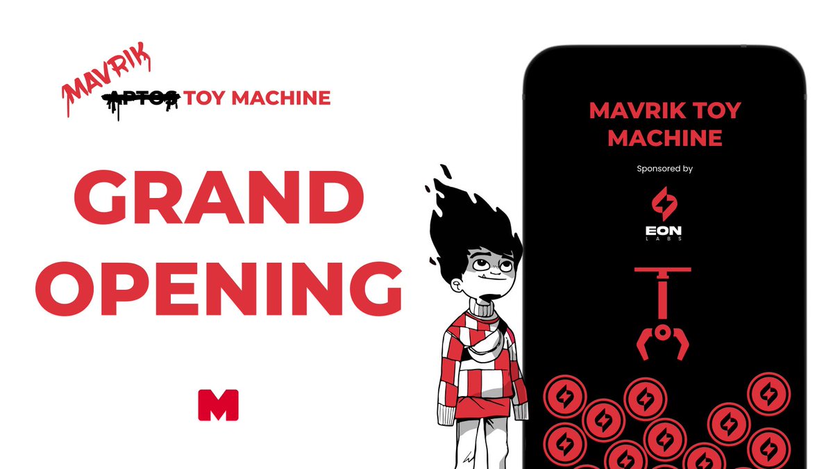 April 9th, mark your calendars. 

The Aptos Toy Machine is going live with over 500+ APT in prizes 

To celebrate we’re giving away 10 Aptos to one person who likes and RTs this post in the next 24 hours. Go.

Must be following <a href="/MavrikOG/">MAVRIK</a>, <a href="/iced_sack/">🧊sack</a> &amp; <a href="/ImDenoshi/">Reformed Denoshi 🫧</a>