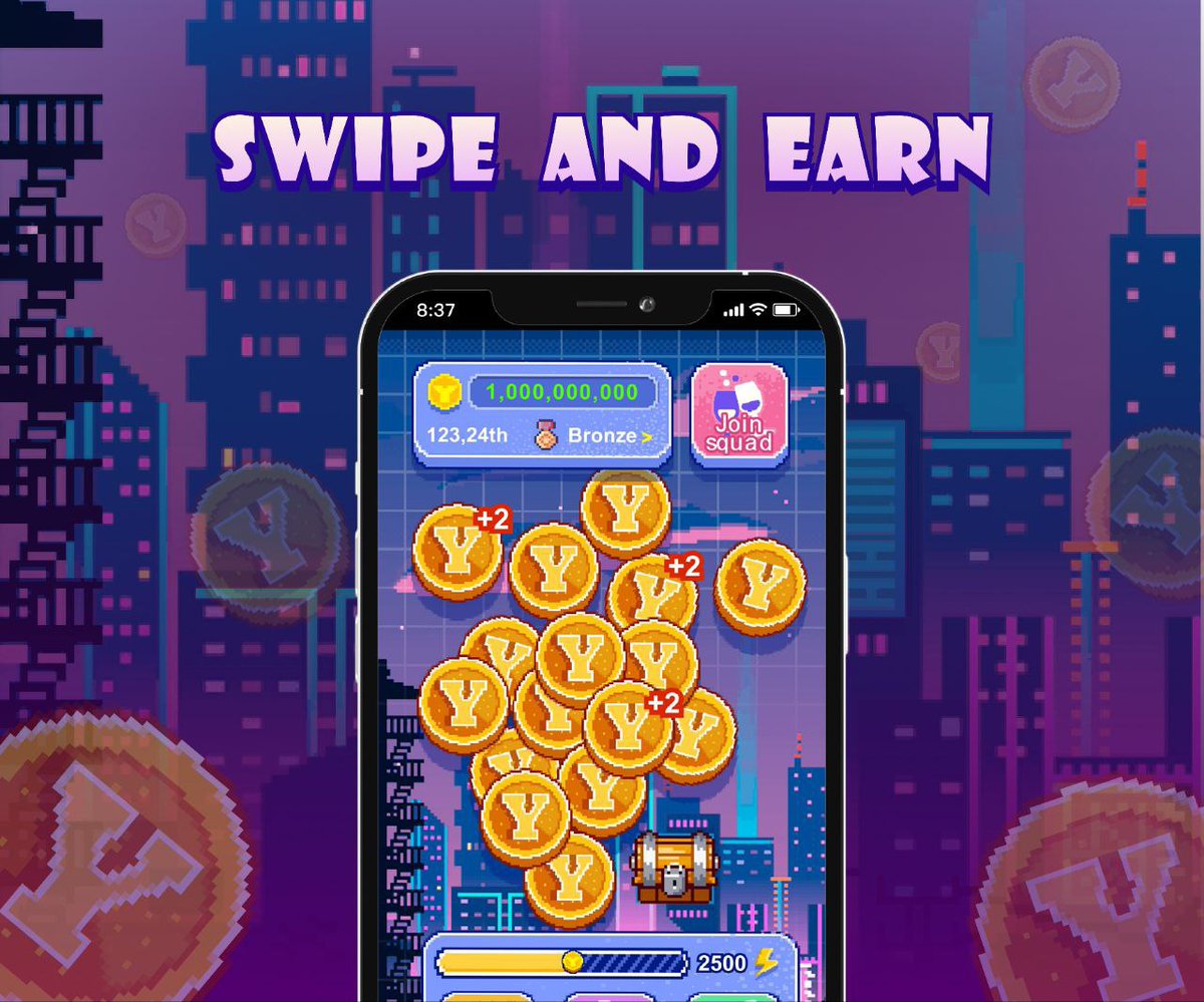 Yescoin - Yes, meme season ! Over $10,000 giveaway for meme season. (April 8 -15) Yescoin is a super relaxing game ever! Swipe finger to mine $YES, and invite fren to earn togather. 🏆+100k Yescoins for you and fren 💎+500k Yescoins if your fren have Telegram Premium 👉Yes,