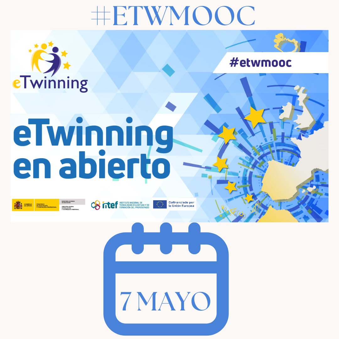 𝐄𝐥 𝐩𝐫𝐨́𝐱𝐢𝐦𝐨 7⃣ 𝐝𝐞 𝐦𝐚𝐲𝐨 𝐜𝐨𝐦𝐞𝐧𝐳𝐚𝐦𝐨𝐬 𝐥𝐚 7ª 𝐞𝐝𝐢𝐜𝐢𝐨́𝐧 𝐝𝐞𝐥 𝐌𝐎𝐎𝐂 🅔🅣🅦🅘🅝🅝🅘🅝🅖 🅔🅝 🅐🅑🅘🅔🅡🅣🅞 Mejora tu competencia digital en la mayor red docente de toda 🇪🇺 𝕀𝕟𝕤𝕔𝕣𝕚𝕡𝕔𝕚𝕠𝕟𝕖𝕤: enlinea.intef.es/courses/course… #etwmooc