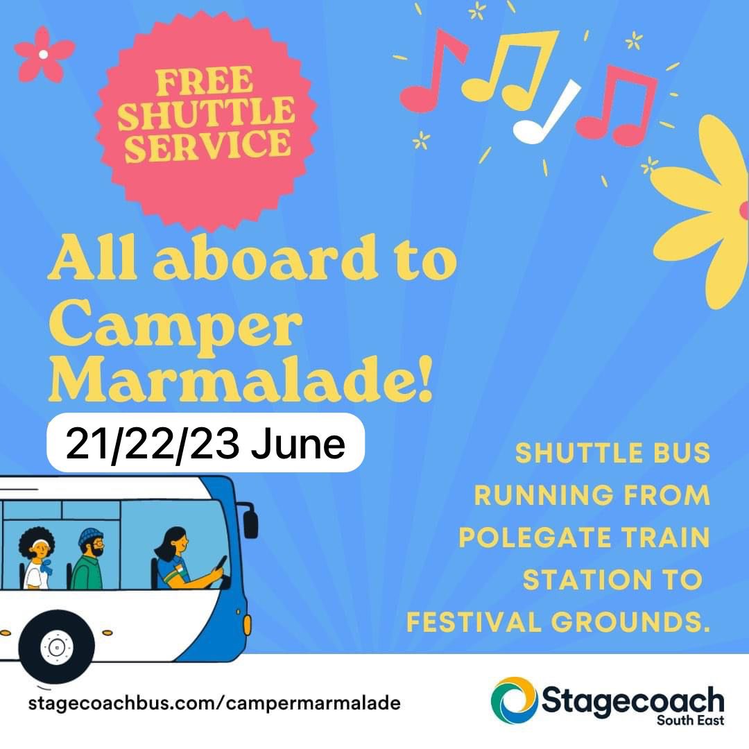 FEASTIVAL EVENTS (@moncktonsimon) on Twitter photo Thinking of attending Marmalade for the day
We have the perfect way to get to & form the festival with our FREE shuttle bus service
This FREE service will be available all three festival days
Our thanks goes to <a href="/StagecoachSE/">Stagecoach South East</a> for this brilliant service & their continued support Thinking of attending Marmalade for the day
We have the perfect way to get to & form the festival with our FREE shuttle bus service
This FREE service will be available all three festival days
Our thanks goes to <a href="/StagecoachSE/">Stagecoach South East</a> for this brilliant service & their continued support
