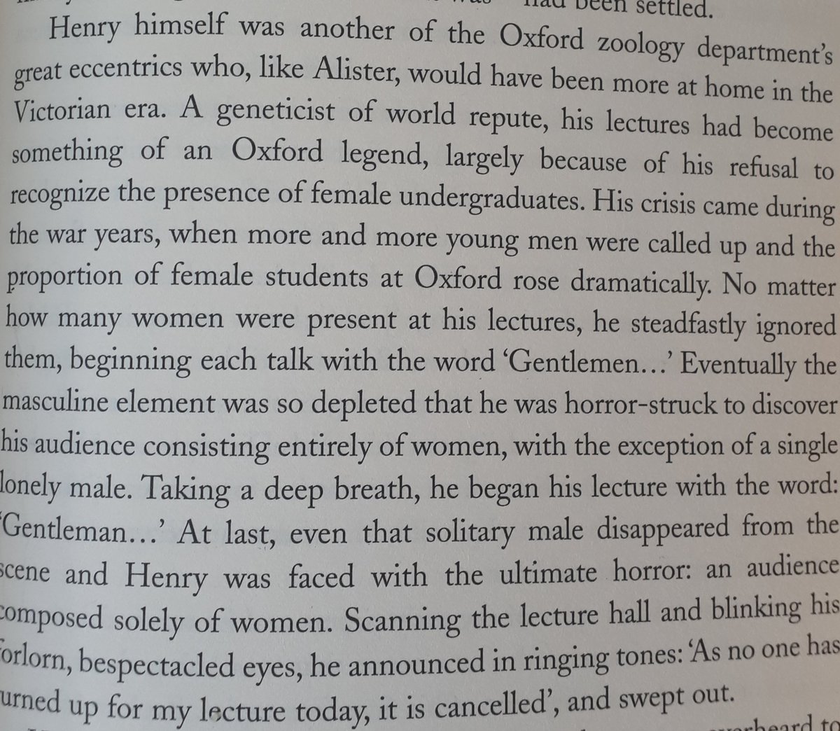 The invisible women in zoology lectures at Oxford, early 1950s. From Desmond Morris's book Watching