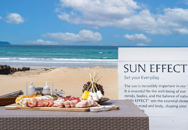 TwitFukuoka's tweet photo. 海を眺めるBBQ - 福間海岸沿いの複合施設「SUN EFFECT」が2024年BBQの予約をスタート → https://t.co/h8hMcLvWFM https://t.co/avfzXuFRla