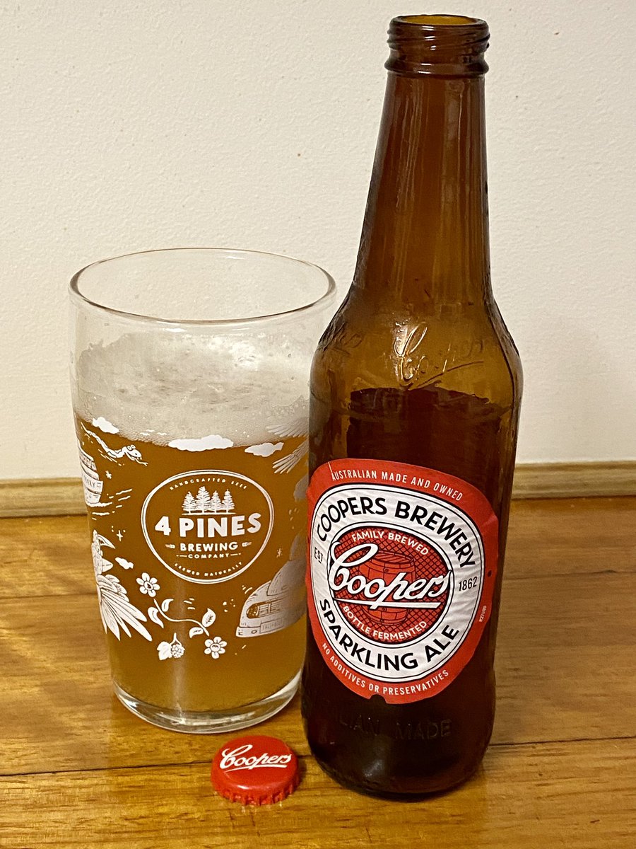 Another gorgeous @coopersbrewery 🇦🇺 beer tonight. Despite plenty of competition from new craft breweries, the 5.8% ABV Sparkling Ale remains one of Australia’s best beers, if not the best!🍻👍