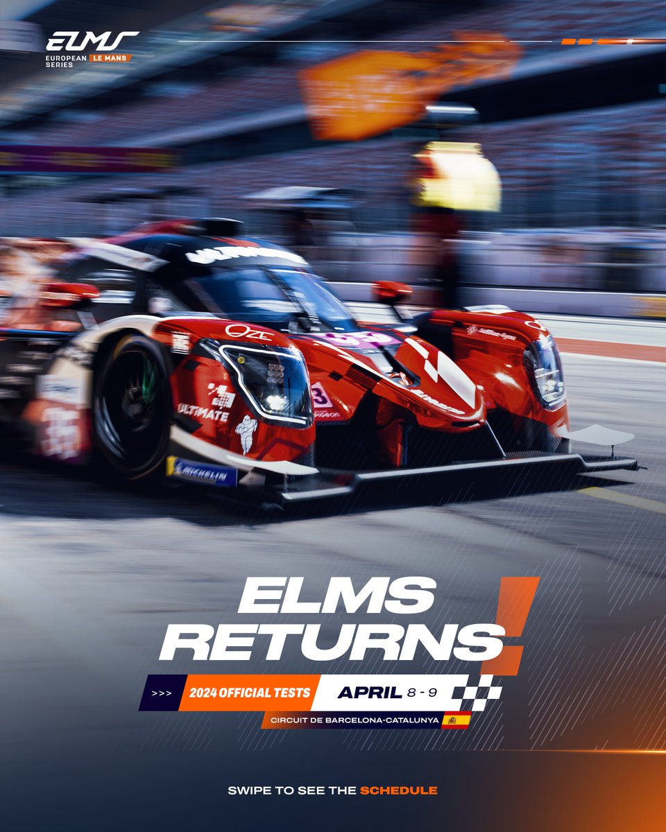 EuropeanLMS's tweet image. Deep breath, everybody. #ELMS IS BACK! 👊🏻

The 2024 European Le Mans Series is about to kick off with the Official Tests at @circuitdebcncat this Monday and Tuesday, followed by the season-opening #4HBarcelona on Saturday 13 and Sunday 14 April. 

Who else is pumped up? 🙌🏻