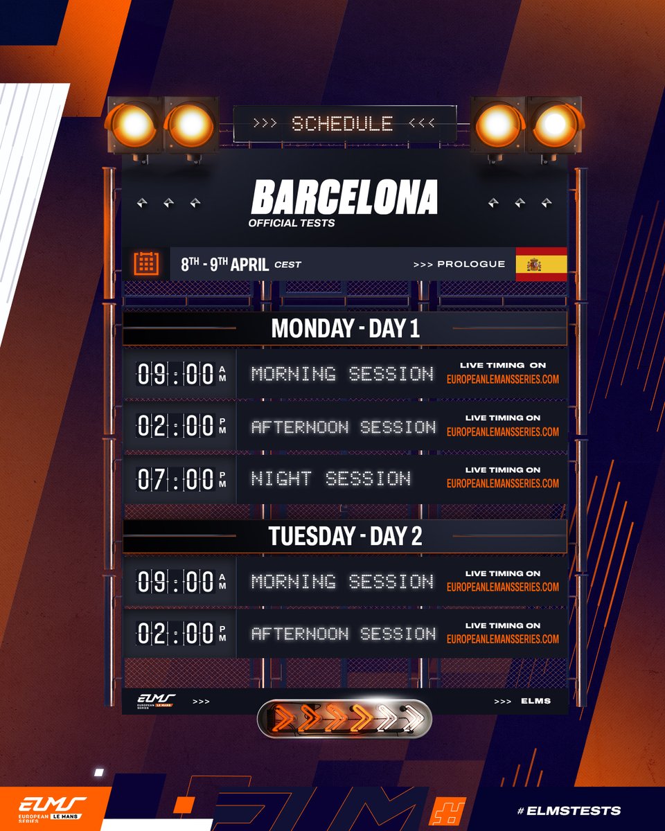 EuropeanLMS's tweet image. Deep breath, everybody. #ELMS IS BACK! 👊🏻

The 2024 European Le Mans Series is about to kick off with the Official Tests at @circuitdebcncat this Monday and Tuesday, followed by the season-opening #4HBarcelona on Saturday 13 and Sunday 14 April. 

Who else is pumped up? 🙌🏻