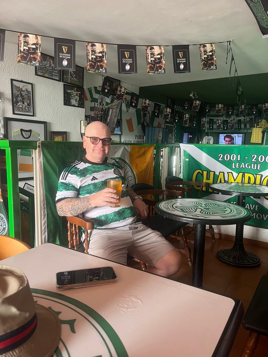 Sure where else beside Celtic Park would ya want to watch the match but @celtic_bar Benalmadena