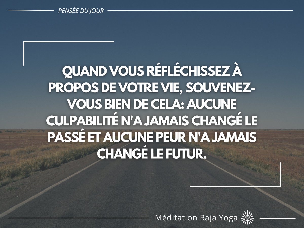 #penséedujour #inspiration #citation
#passé #futur #culpabilité #anxiété

#quisuisje #rajayoga #yoga #spiritualite #seminaire #positif #meditation #âme #paix #esprit #forceinterieure #developpementpersonnel #activitegratuite

Tous nos programmes sur:
meditation-rajayoga.fr