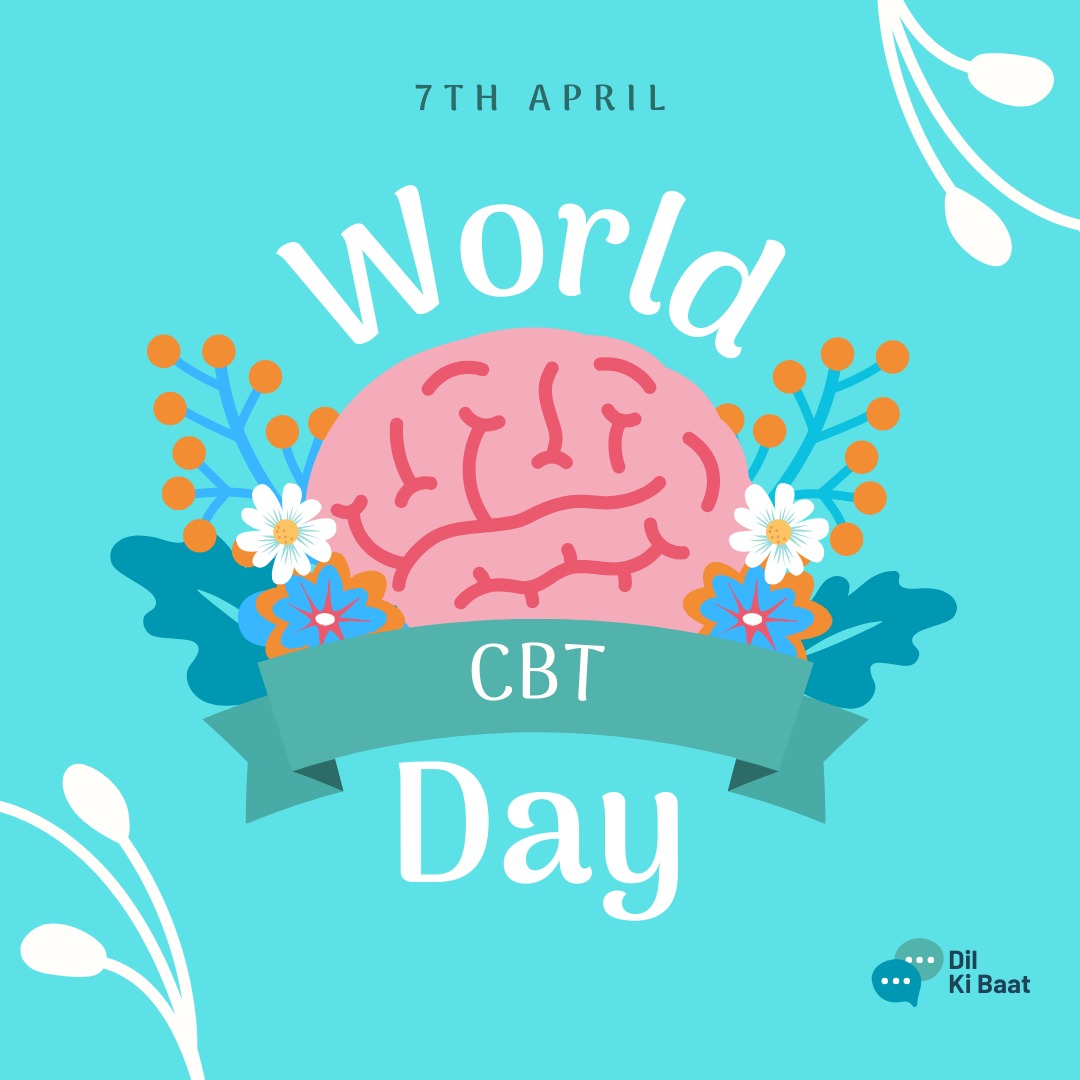 Celebrate World CBT Day! Overwhelmed or down? CBT can help! It's like a mind workout, challenging negative thoughts and fostering healthy habits. Experience it yourself with Dilkibaat's online CBT sessions.  #Worlcbtday #mentalhealth