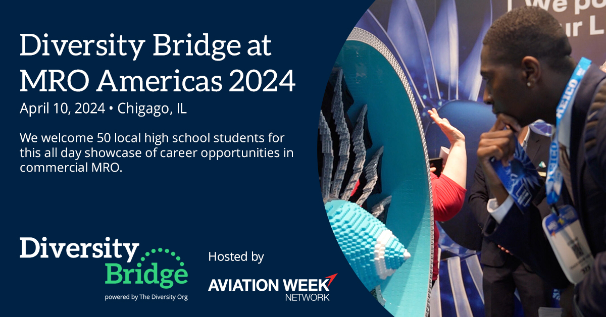 What do careers in the aviation and commercial MRO industry look like? Thanks to Diversity Bridge, 50 local high-school students will find out when they get a hands-on, career-focused experience at #MROAmericas next week! Learn more >> mroamericas.aviationweek.com/en/features/di… #MROAM #AWN
