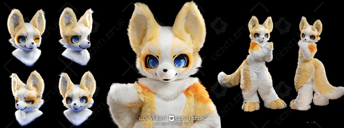 The scrumptious Kemono Fox, a delectable delight in shades of yellow and orange, just like a sweet confectionery masterpiece!