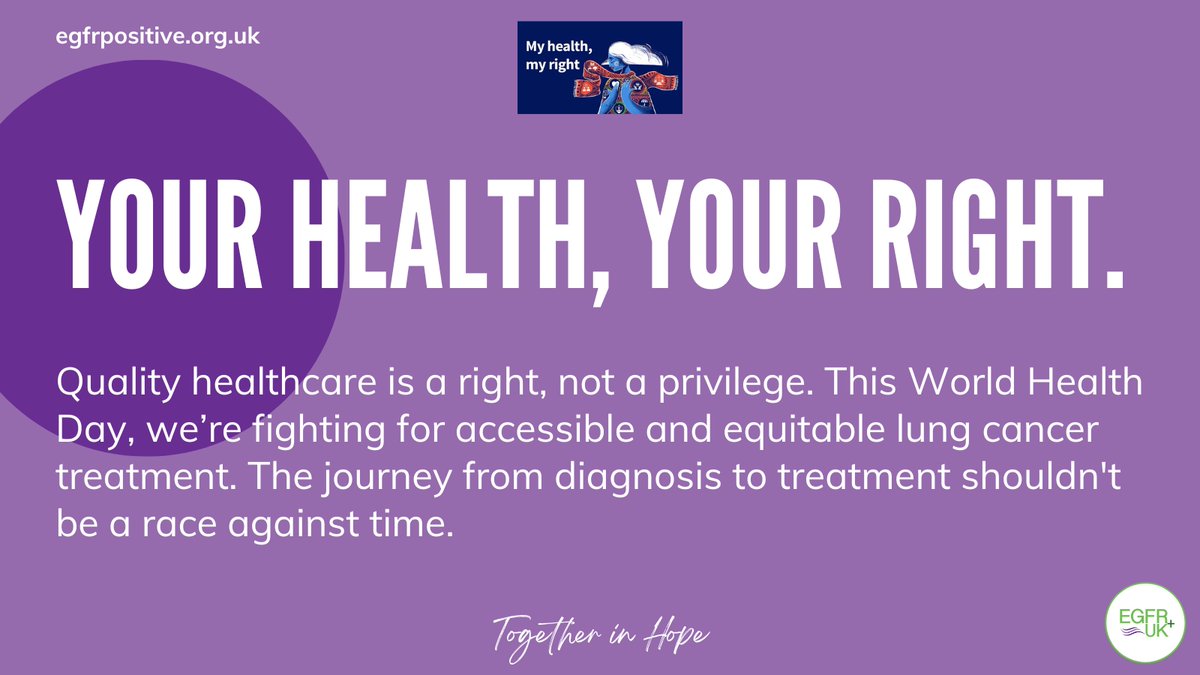 On #WorldHealthDay, we face a stark reality: UK's #LungCancer survival lags by 7.6% vs peers (@CR_UK ) and over 40% in Eng wait >2 mths for trtment (@radiotherapy_uk). It's the deadliest cancer in 🇬🇧, yet least funded for research. Quality healthcare is a right #MyHealthMyRight