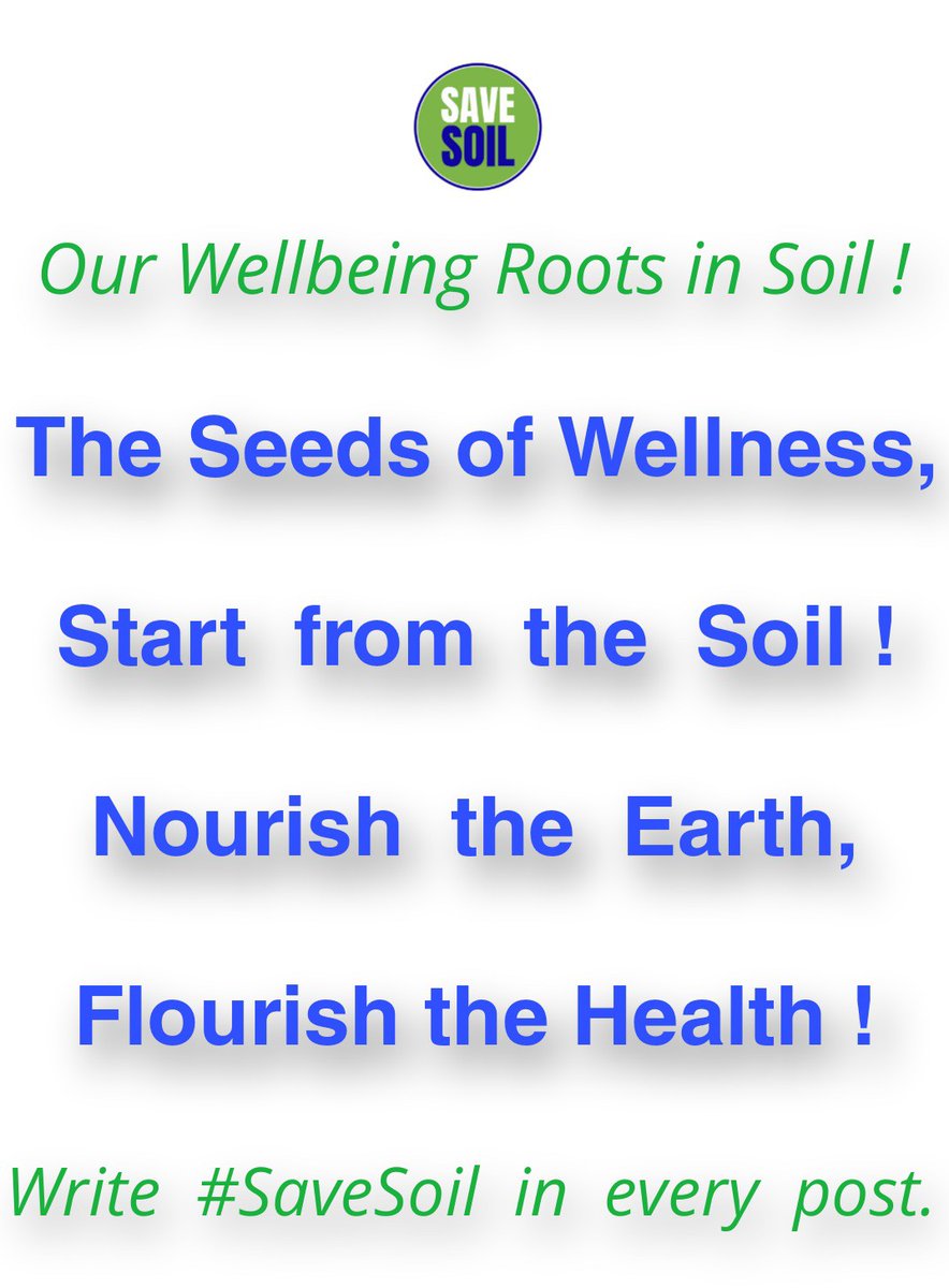 @cpsavesoil @SadhguruJV Post for the Most: 
Save Soil Save Self,
Earth's Health is Our Wealth !

#Sadhguru #WorldHealthDay #SoilHealth #SaveSoilMovement #SaveSoilForClimateAction #soil