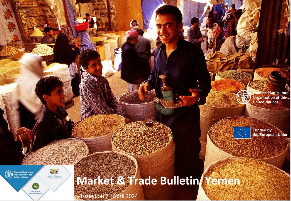 Market & Trade Bulletin, Yemen – February 2024 Highlights: · Weak household purchasing power · Cost of Minimum Food Basket (MFB) & fuel prices remained very high · Livestock prices increased in response to pre-Ramadhan peak demand More👉 reliefweb.int/attachments/4f…