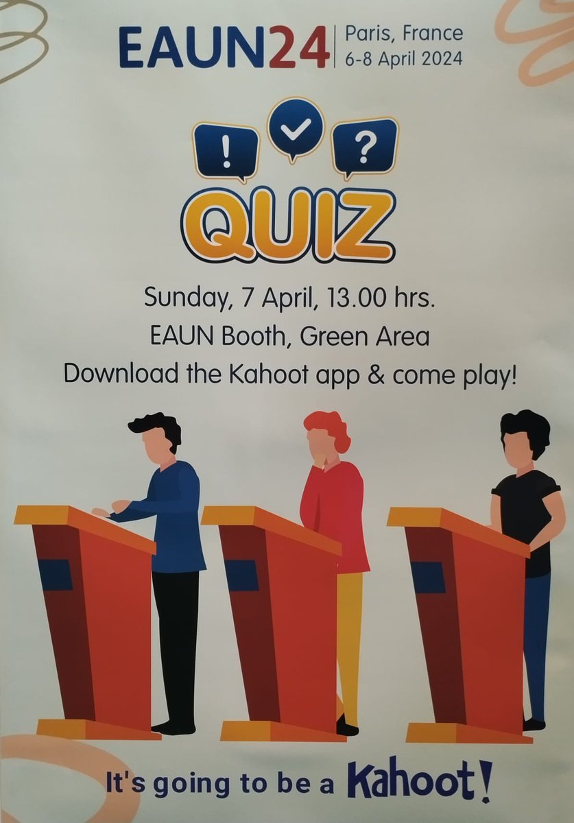 Test your knowledge today at the EAUN Booth! The EAUN Quiz will be a fun way to challenge yourself, so join in at 13:00! #EAUN24