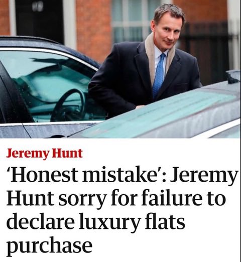 The police and the HMRC can't find anything a miss with Angela Rayner. So this is a smear campaign. Why aren't they going after Tory MP Jeremy Hunt for failing to declare 7 luxury flats? 🤔 #AngelaRayner