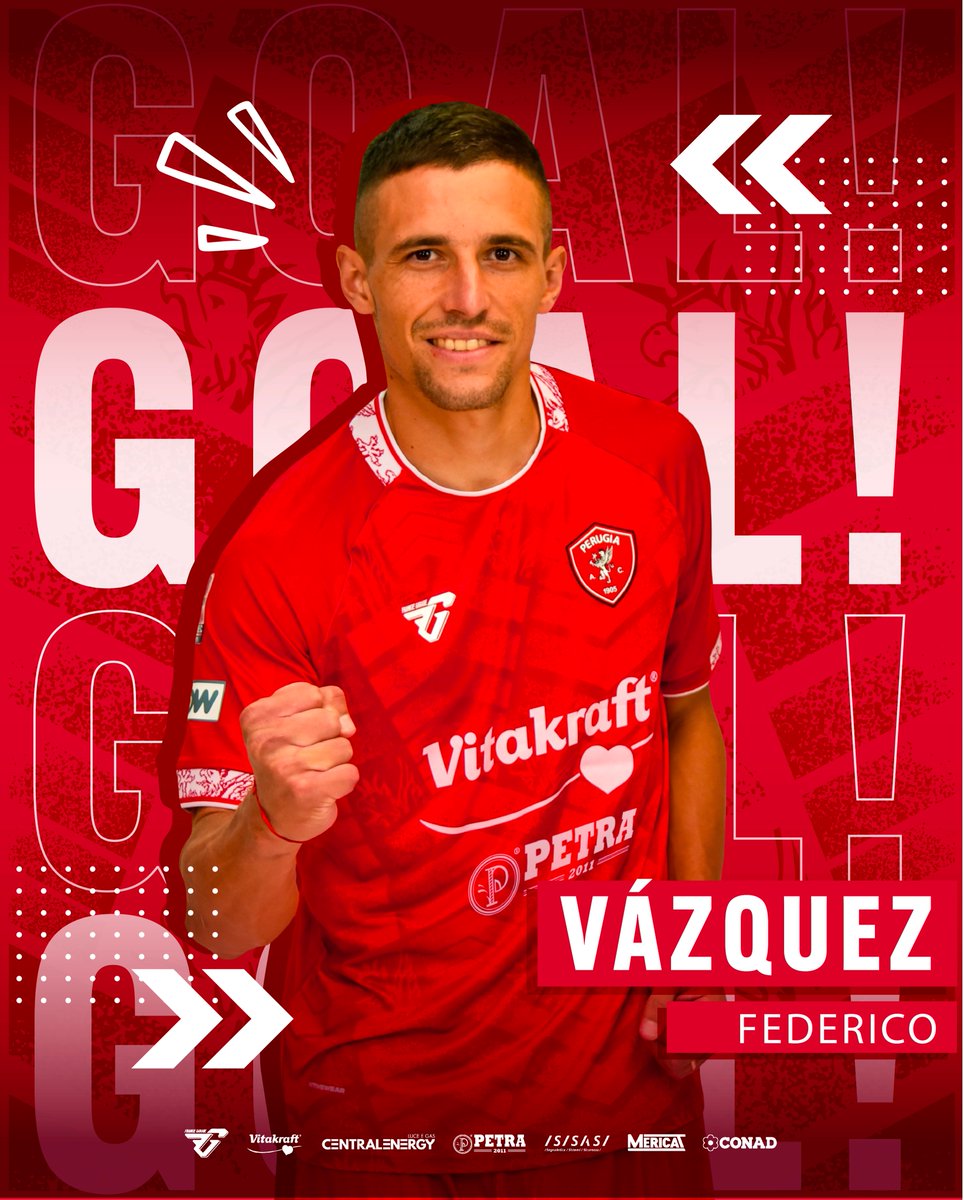 ACPerugiaCalcio's tweet photo. 25' pt RETEEEEEE!!!!! RETEEEEEE!!!!

Federicoooooo VAZQUEZ!!!!!

#PEROLB 1-0

#forzagrifo @LegaProOfficial #PerugiaOlbia #SerieCNOW https://t.co/DuHtG5I3yc