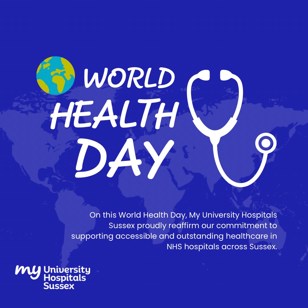 On this World Health day, we thank you for your support. Without your generous help we could not deliver our mission to enhance the care of everyone who comes through the doors of our hospitals.💙 #myuniversityhospitalssussex #worldhealthday #myuhssussex #nhs #charity