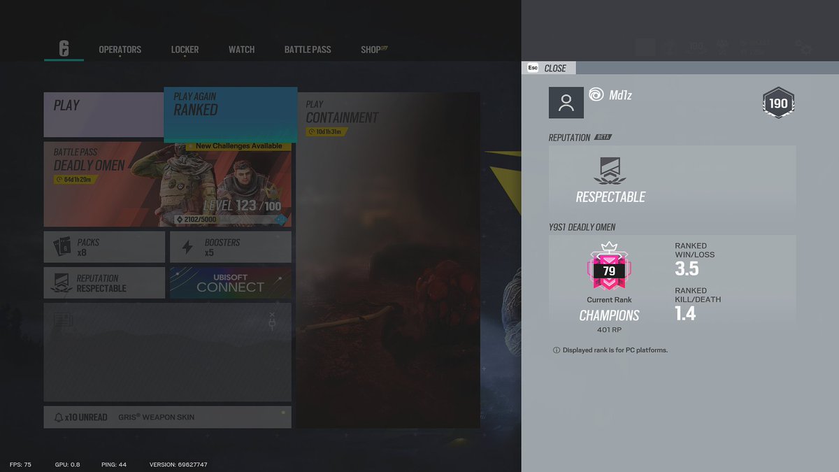 what a season when i thaught i've seen it all in siege anyways after hardly strugling with cheaters each game finally top 79 ♾