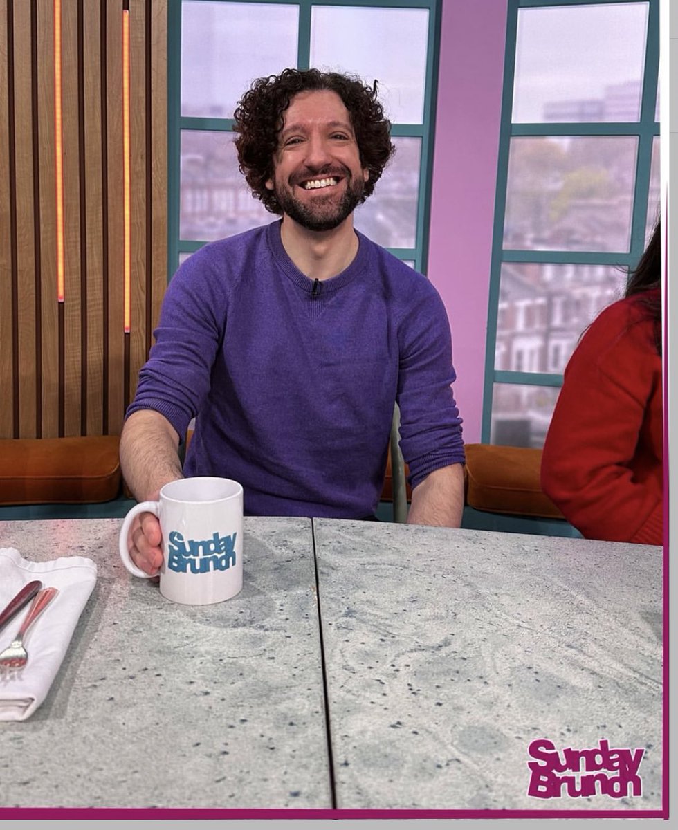 Keeping the purple knitwear industry in work - thanks for having me on @SundayBrunchC4