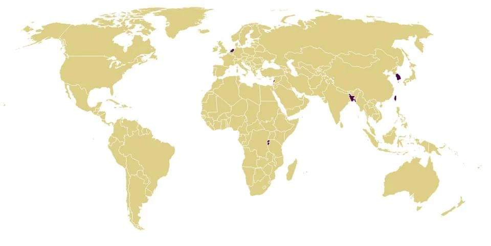 Countries with a higher population density than England