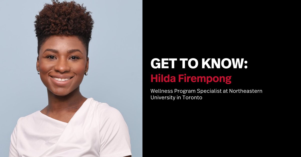 Today is #WorldHealthDay! We interviewed our Wellness Program Specialist, Hilda Firempong, who is empowering students’ health and wellness journeys at Northeastern University in Toronto. Read more on our blog: bit.ly/4aHHxjG #Wellness #StudentWellness