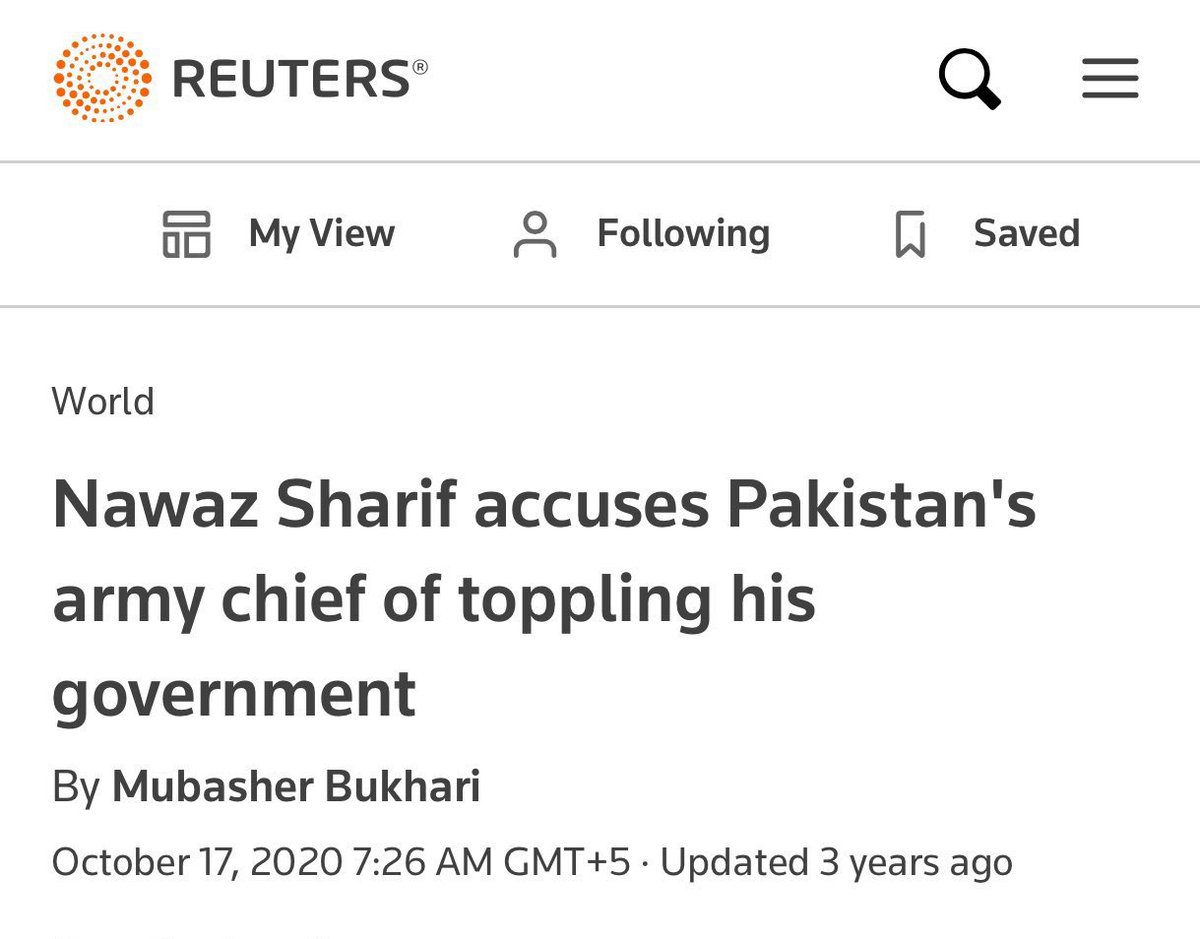 Nawaz Sharif said it in 2020.