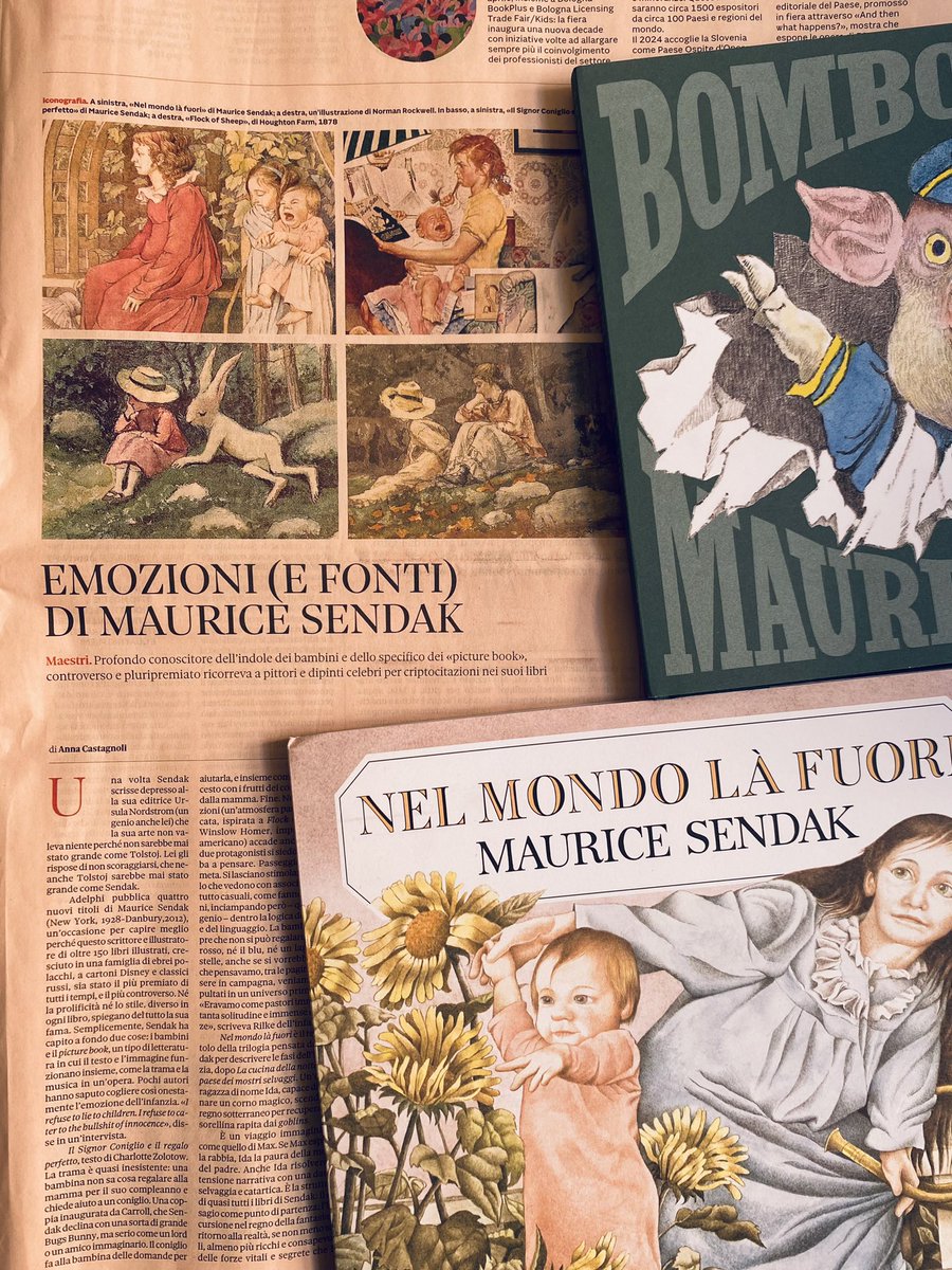 Maurice Sendak ha capito due cose: i bambini e il picture book, un tipo di letteratura in cui il testo e l'immagine funzionano insieme, come la trama e la musica in un'opera. «I refuse to lie to children. I refuse to cater to the bullshit of innocence», disse. @BoChildrensBook