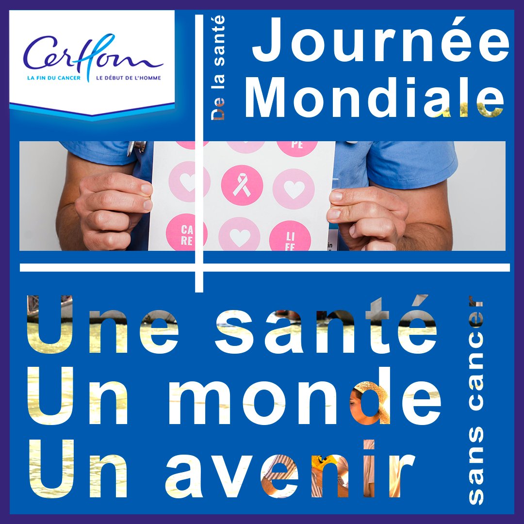 📅 Le 7 avril, c'est la #JournéeMondialeDeLaSanté ! 👥 Sensibilisons à la #SantéMasculine avec l'association #Cerhom qui lutte contre le cancer chez l'homme. 💙 Les dépistages réguliers et un #ModeDeVieSain sont essentiels pour réduire le risque de cancer chez les hommes.