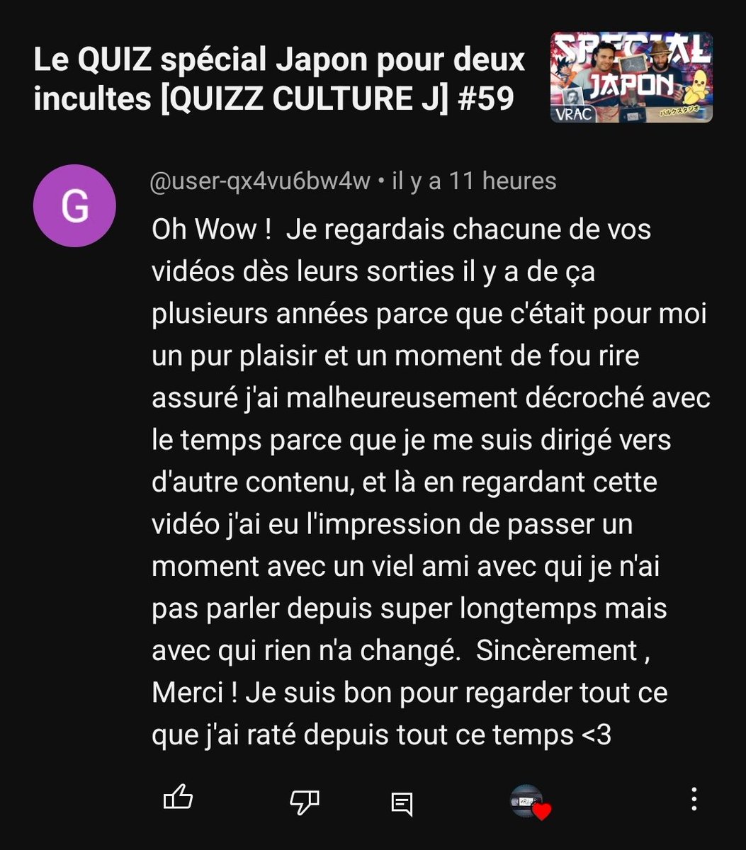 Ce genre de com qui donne le sourire le dimanche matin. Merci user qx4vu6bw4w (chelou le nom de famille mais je ne juge pas)
