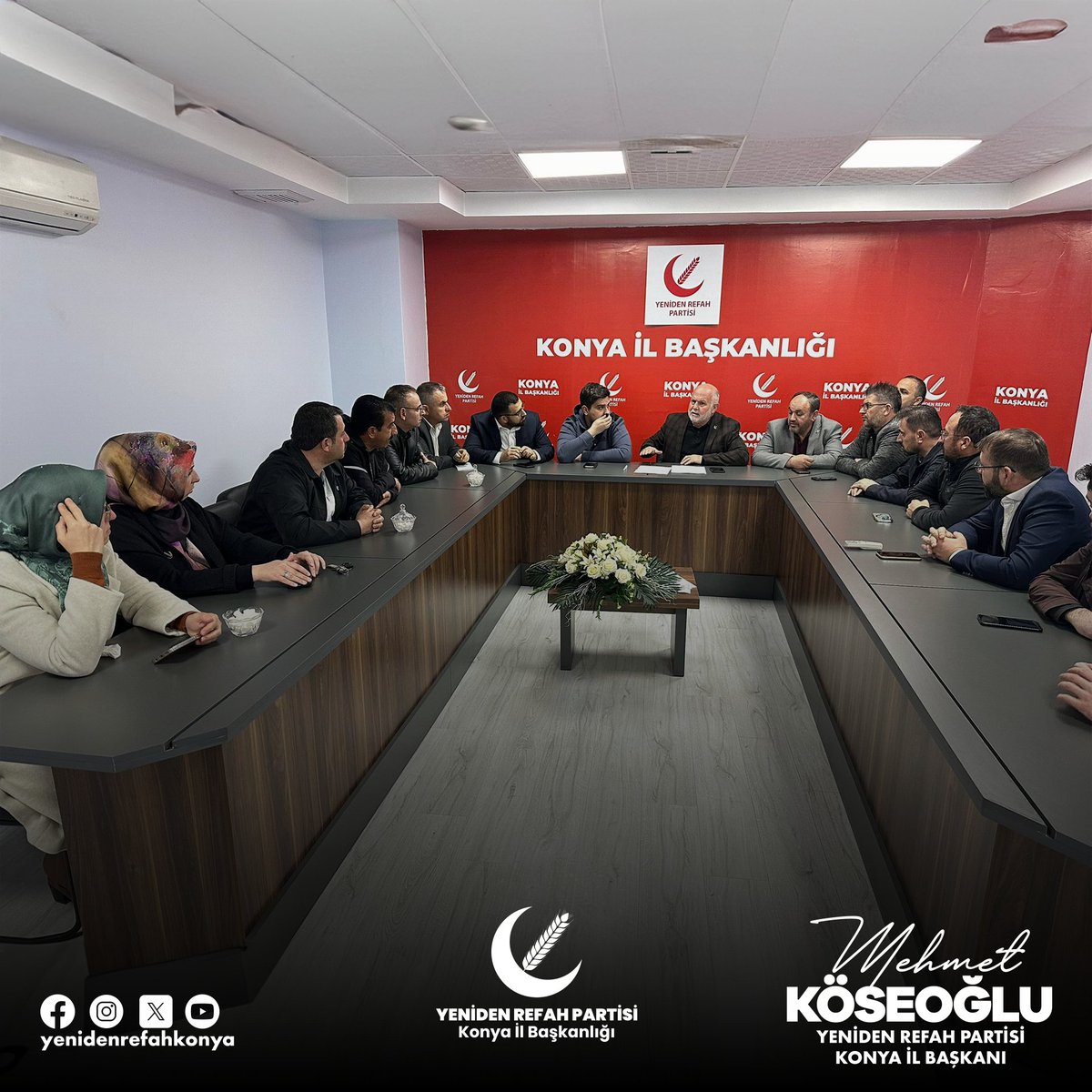 KoseogluMehmet's tweet photo. Milletimizin iradesiyle seçilen Selçuklu ve Meram ilçemizin değerli meclis üyesi arkadaşlarımızla istişarelerde bulunduk. Allah yardımcıları olsun. https://t.co/egH4MlZ3ak