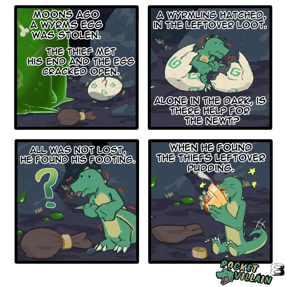 Official origin story of our great leader. 🦎🍮